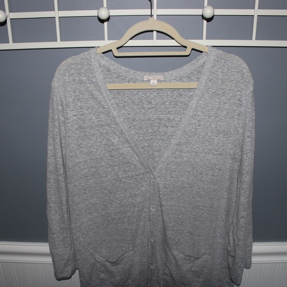 Gray Button Up Cardigan - Picture 2 of 4